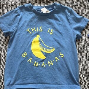 Harper Canyon Blue Tee with Yellow Banana Graphic